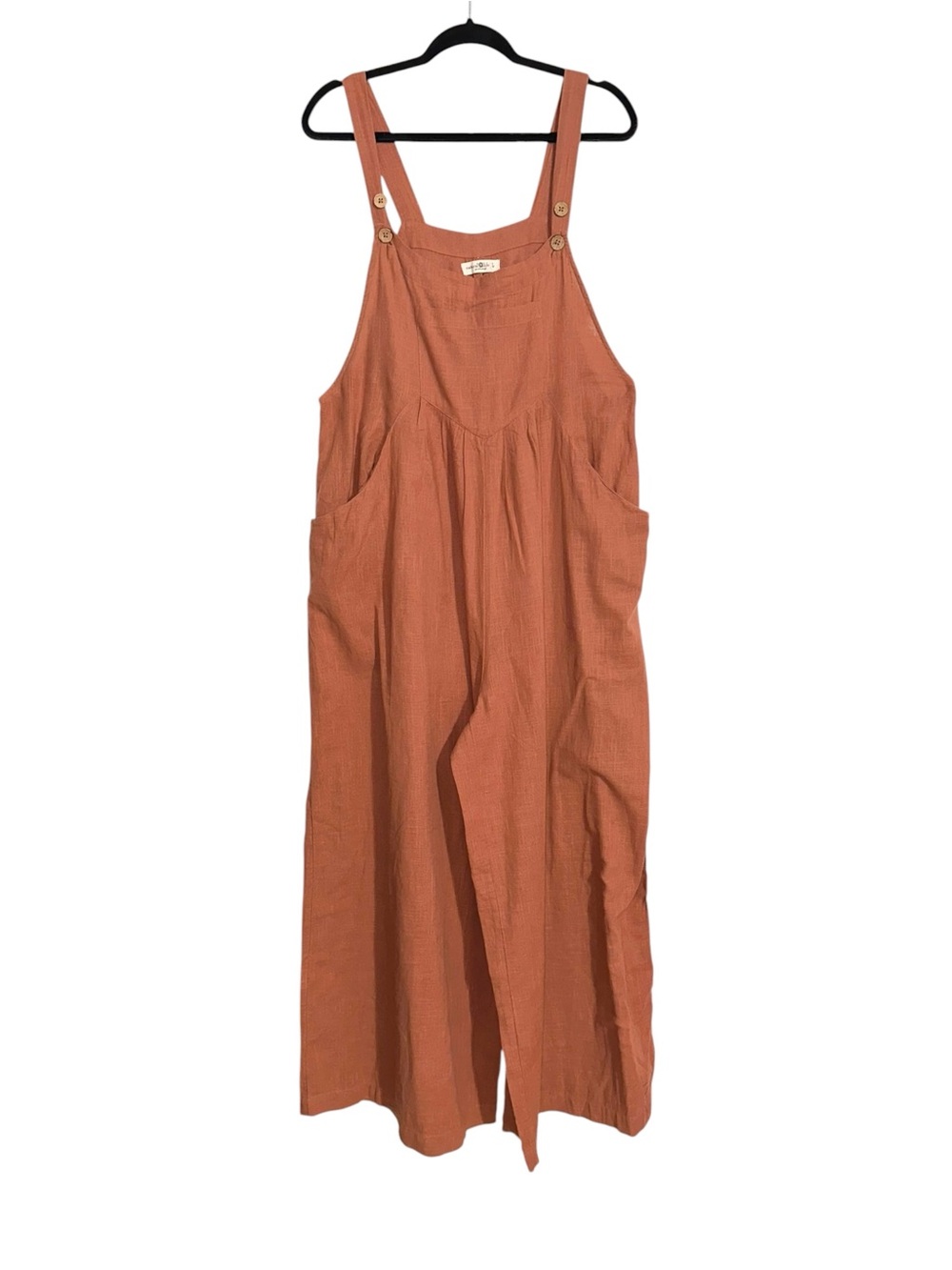 Natural Life Carrington Wide Leg Cotton Sleeveless Jumpsuit LARGE in Terracotta - Picture 2 of 8